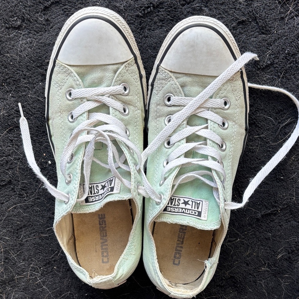 Converse Light Green Canvas Sneakers